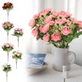 thumbnail image 3 of Bwiyojiz Living Room Decor Artificial flowers Simulated Bouquets of Roses Silk Home Vases Flower Arrangements Ornaments Fake Wedding, Gifts for Women, 3 of 6