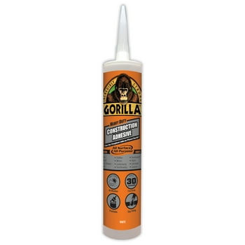 Gorilla Heavy Duty White Construction Adhesive, 9 oz Cartridge