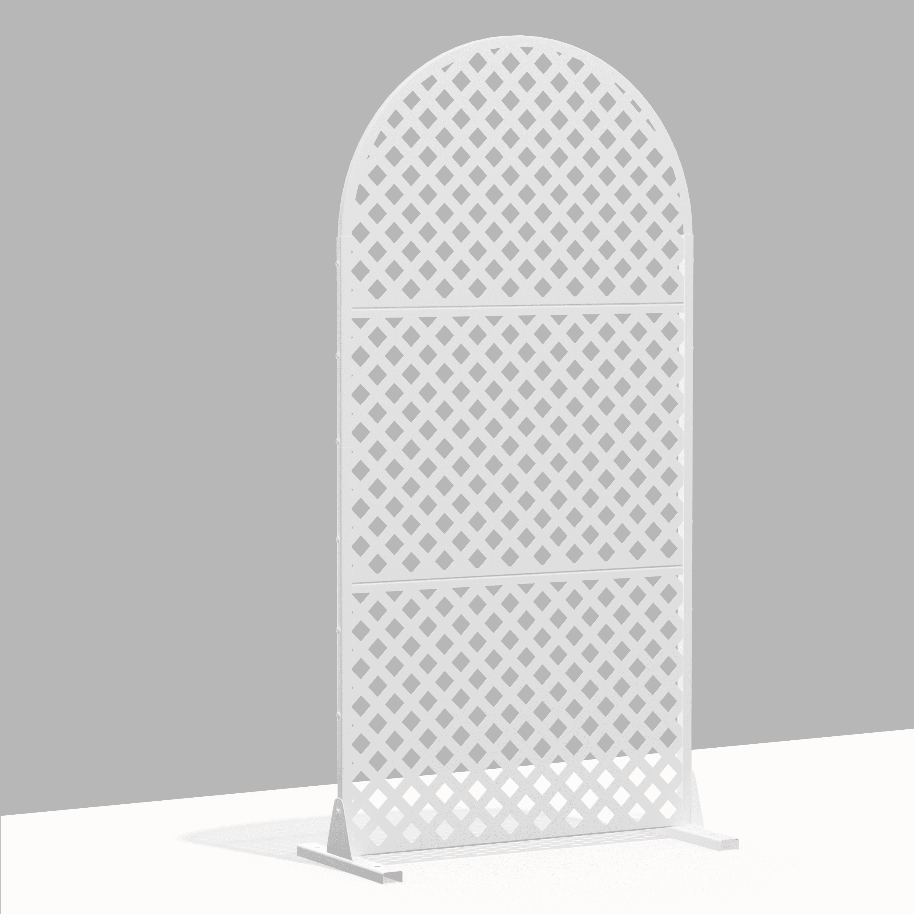 MAYEERTY 72"x35"x16" Outdoor Privacy Screen with Stand Metal Balcony Decorative Screen,White