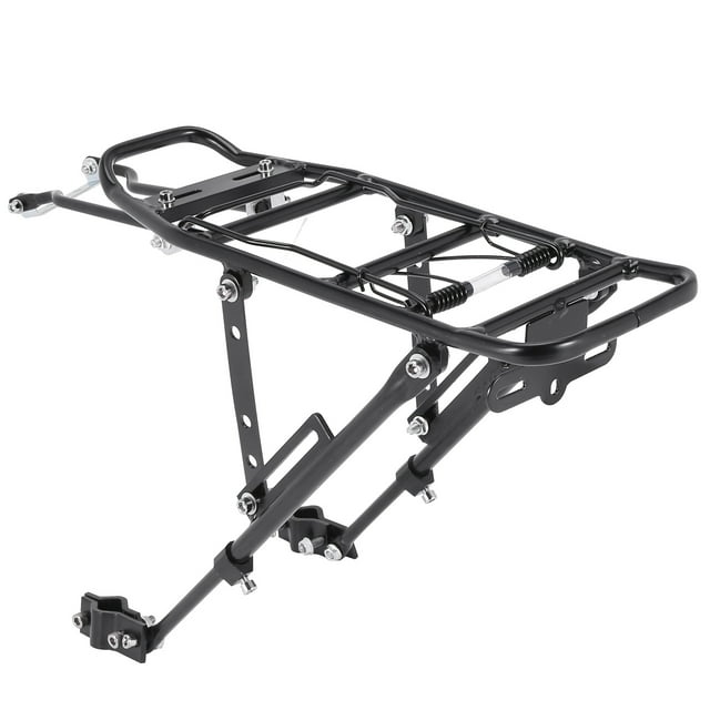 Bike Cargo Rack Disc Brake Aluminum Alloy Bicycle Rear Rack Road Bike Foldable Bikes Pannier Carrier Luggage Shelf,1 * Bicycle Rear Cargo Rack,black