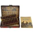 thumbnail image 3 of 9 Column Classic Wooden Abacus With Vintage Leather Box Soroban For Study Decoration Or Gift Aging Treatment Sp-01, 3 of 5