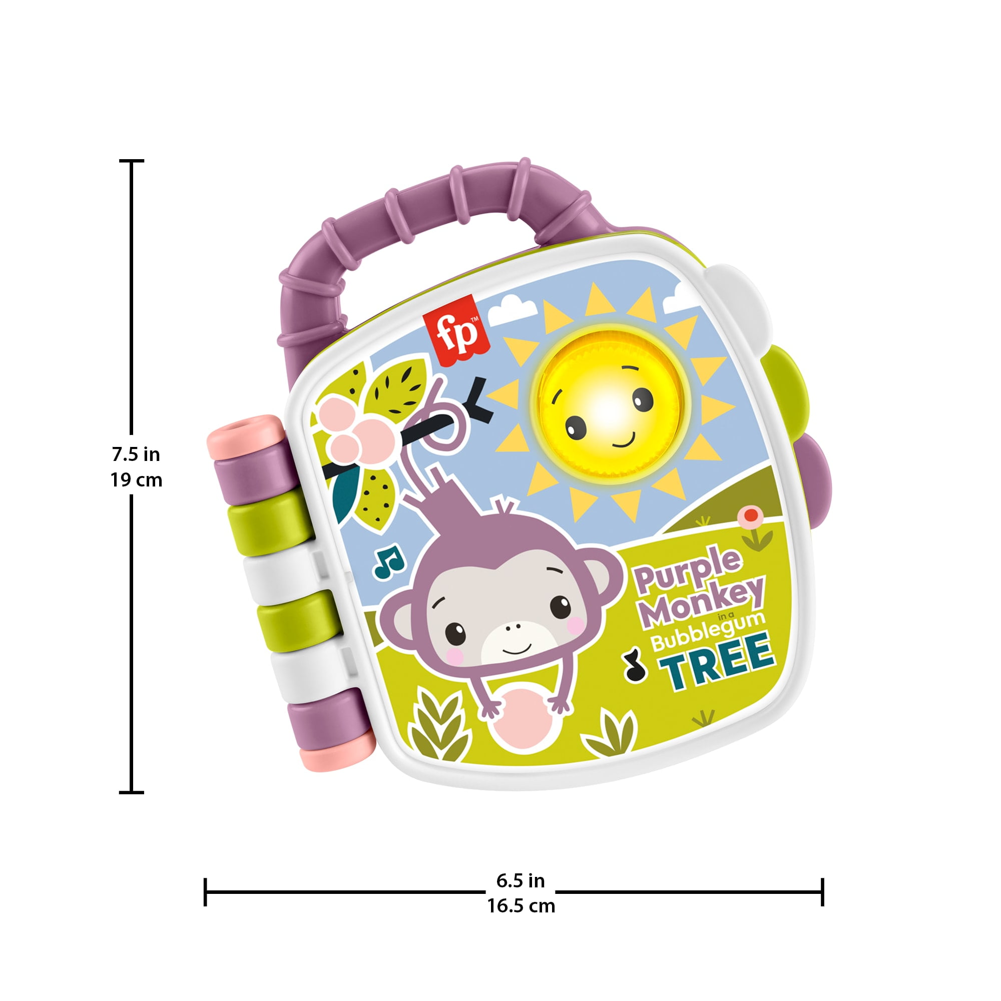 Fisher-Price Purple Monkey Musical Storybook Electronic Learning Toy for Baby & Toddler