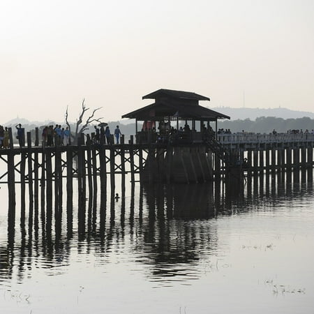 - LAMINATED POSTER Harmony Rest Asia Teak Bridge Myanmar Poster Print 24 x 36