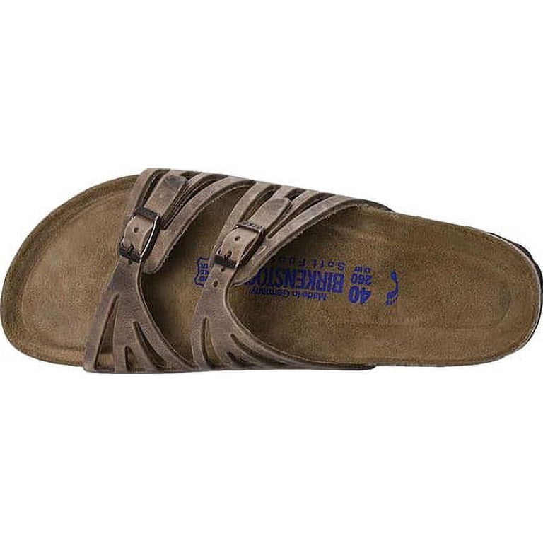 birkenstock granada soft footbed tobacco oiled leather Women\'s Size 40 arch support and deep heel cup with footbed liner combine to align your foot naturally for even weight distribution and proper support.Recommended support for plantar fasciitis Birkenstock Granada Soft Sandal in