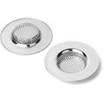 thumbnail image 1 of Filtro de fregadero de cocina, filtro de fregadero de acero inoxidable, rejilla de fregadero de cocina, más grueso, diámetro exterior de 77 mm/3 pulgadas (tamaño pequeño) Ormromra WLJ-0577, 1 of 5