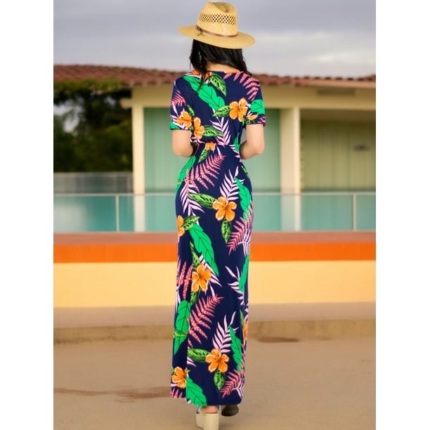 Viva Envigado Ropa De Fruta Fresca Long Sleeve Floral Print Loose Fit  Women's Summer Dress Women's