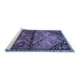 thumbnail image 2 of Ahgly Company Machine Washable Indoor Rectangle Persian Blue Traditional Area Rugs, 5' x 8', 2 of 4