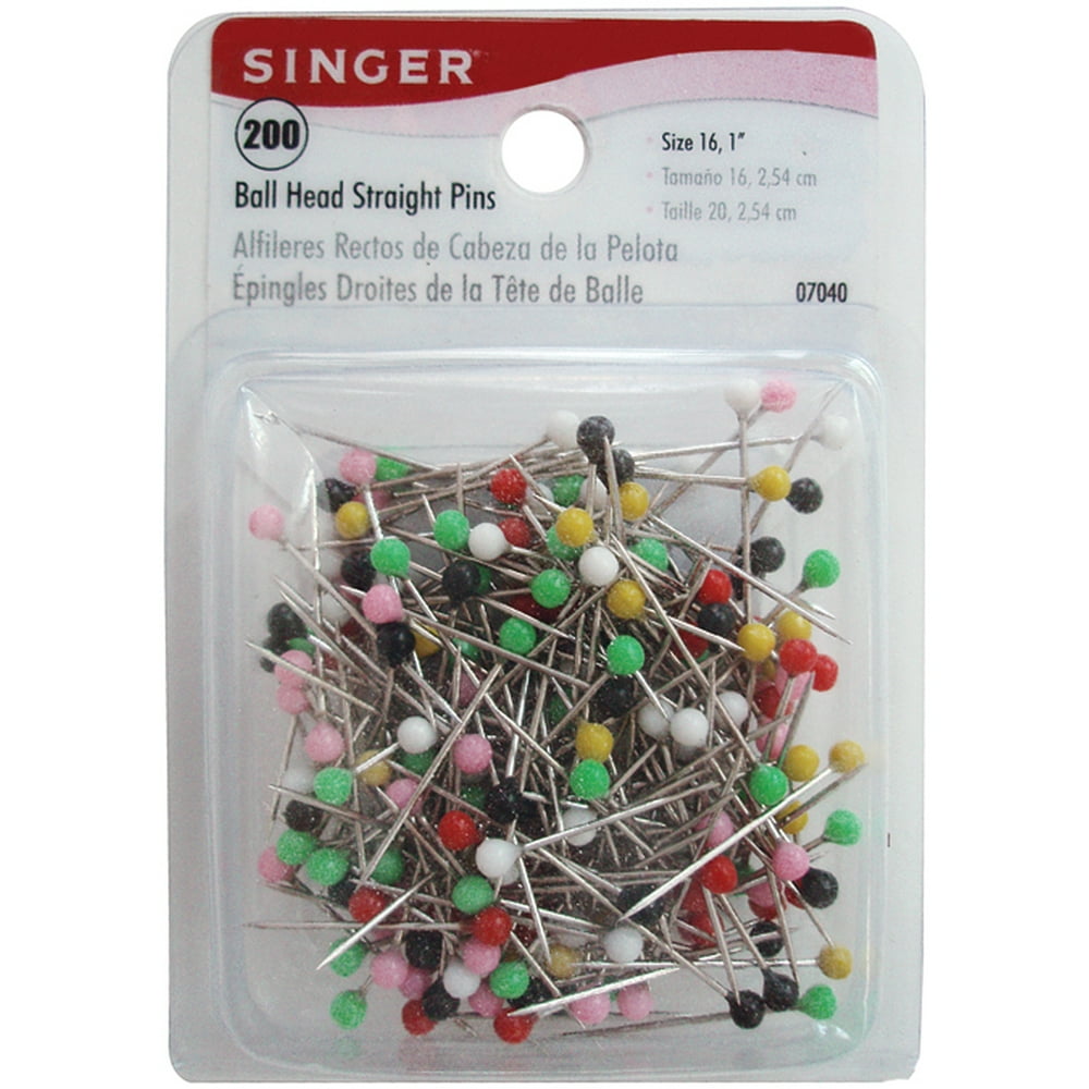 Singer Ball Head Straight PinsSize 16 200/Pkg