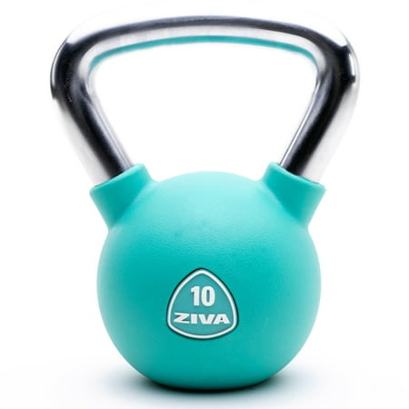 UPC: 4895202514945 | ZIVA RPU Chic Solid Cast Steel Kettlebell Weight – Premium Hard Wearing Rubber Urethane Coating – Core and Strength Training Exercise Workout – 10 lbs.