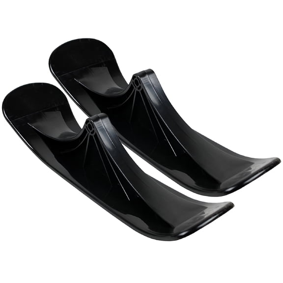 BESTSKY Winter Sports Snow Sled Board Black PE Snowboard for Kids 1 Pair