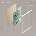 thumbnail image 4 of PixonSign Framed Wall Art Pastel Rose Cactus Succulent Adhesive Canvas Poster, Set of 4 Nature Wilderness Wall Decor Prints, Botanical Floral Wall Décor, Modern Artwork for Home - 11"x14" White, 4 of 5