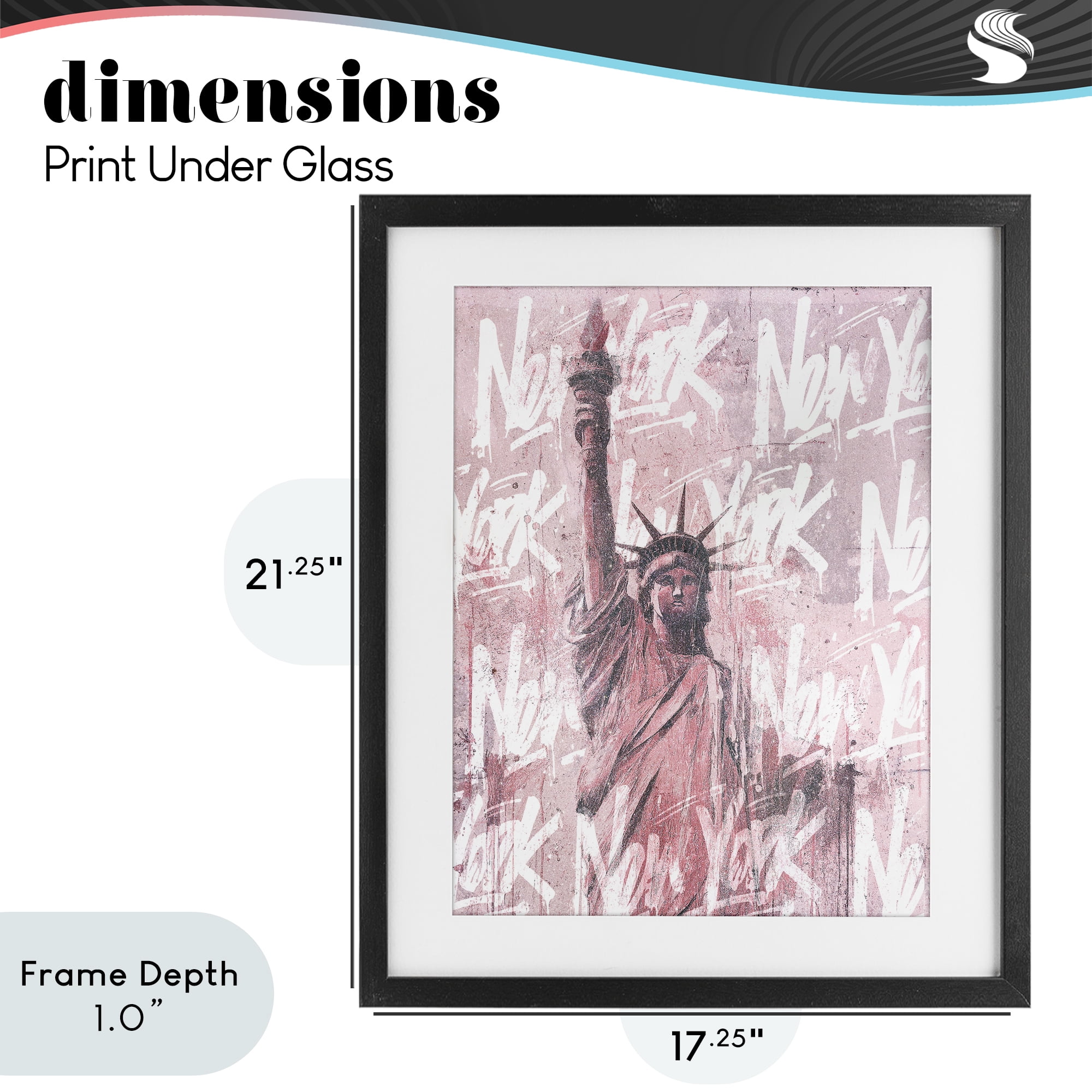 Stupell Industries Sparkle Of The City Statue Black Framed Print Under Glass, design by Svetlana Aleynikova