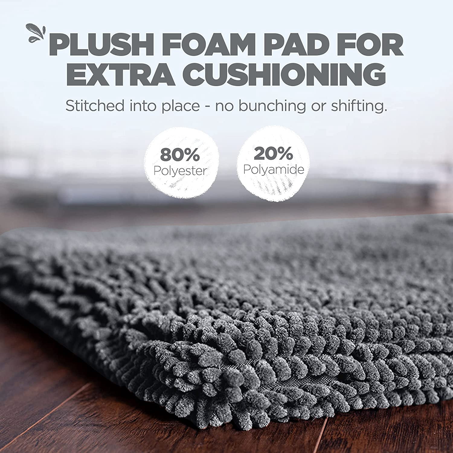 Soggy Doggy Crate Mate Dog Bed, Microfiber Chenille Dog Mats,  Dog Mats for Sleeping & Drying, Ultra-Absorbent Dog Beds & Furniture for Kennels or Crates, Gray, Large