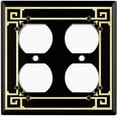 thumbnail image 5 of Metal Light Switch Plate Cover Elegant Victorian Floral Square Frame Black FRA087, 5 of 15