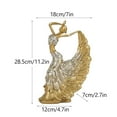 thumbnail image 3 of Peacock Dancer Figurine - Decorative Resin Sculpture for Home and Office, Modern Table Statue for Women, Living Room, Coffee Table, Bedroom, or Desk Decor Accessory, 3 of 4