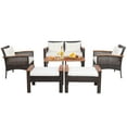 thumbnail image 2 of Gymax 7PCS Patio Rattan Sofa Set Outdoor Wicker Conversation Set w/ Coffee Tables, 2 of 10