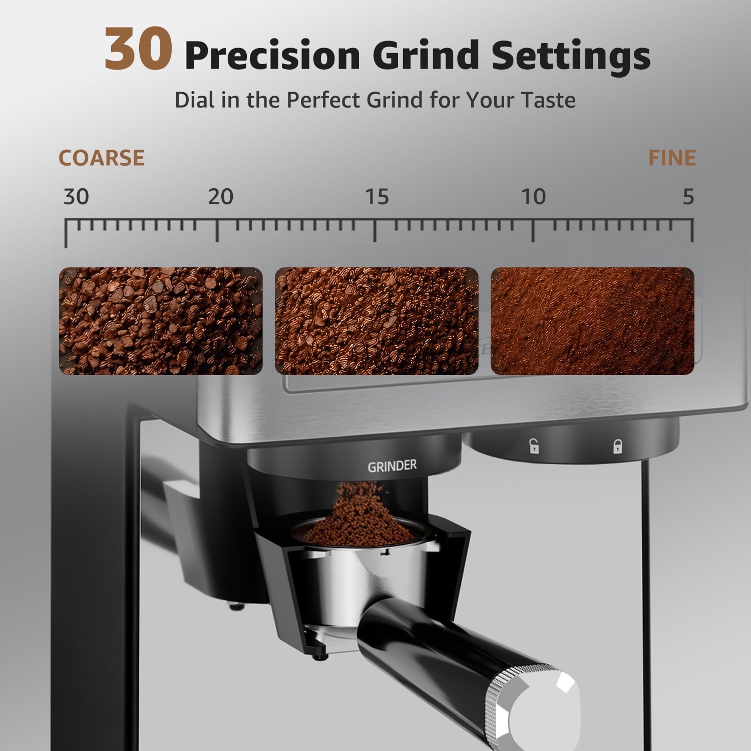 LifeImpree Espresso Machine with Built-in Grinder photo 4
