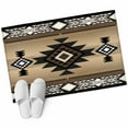 thumbnail image 6 of Brown Southwest Bathroom Rug Washable 2x3 Entryway Rug Non Slip Farmhouse Boho Aztec Geometric Neutral Front Door Mat Low Pile Indoor Doormat Throw Floor Carpet for Kitchen Bedroom Entrance, 6 of 8