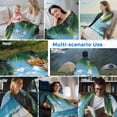 thumbnail image 5 of Coastal Ocean Cooling Blanket,Lightweight Breathable Summer Throw Blanket with Double Sided Cold Effect,Sandy Beach Coconut Tree Blue Sky Scenery Picnic Blankets Bed Sheet for Hot Sleepers 30"x40", 5 of 8