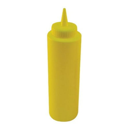 Treatment 12 Oz Bottle - Winco - PSB-12Y - 12 oz Yellow Squeeze Bottle