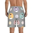 thumbnail image 3 of Bixox Men's Cute Geese printing Casual Classic Fit Short Summer Beach Shorts, 3 of 6