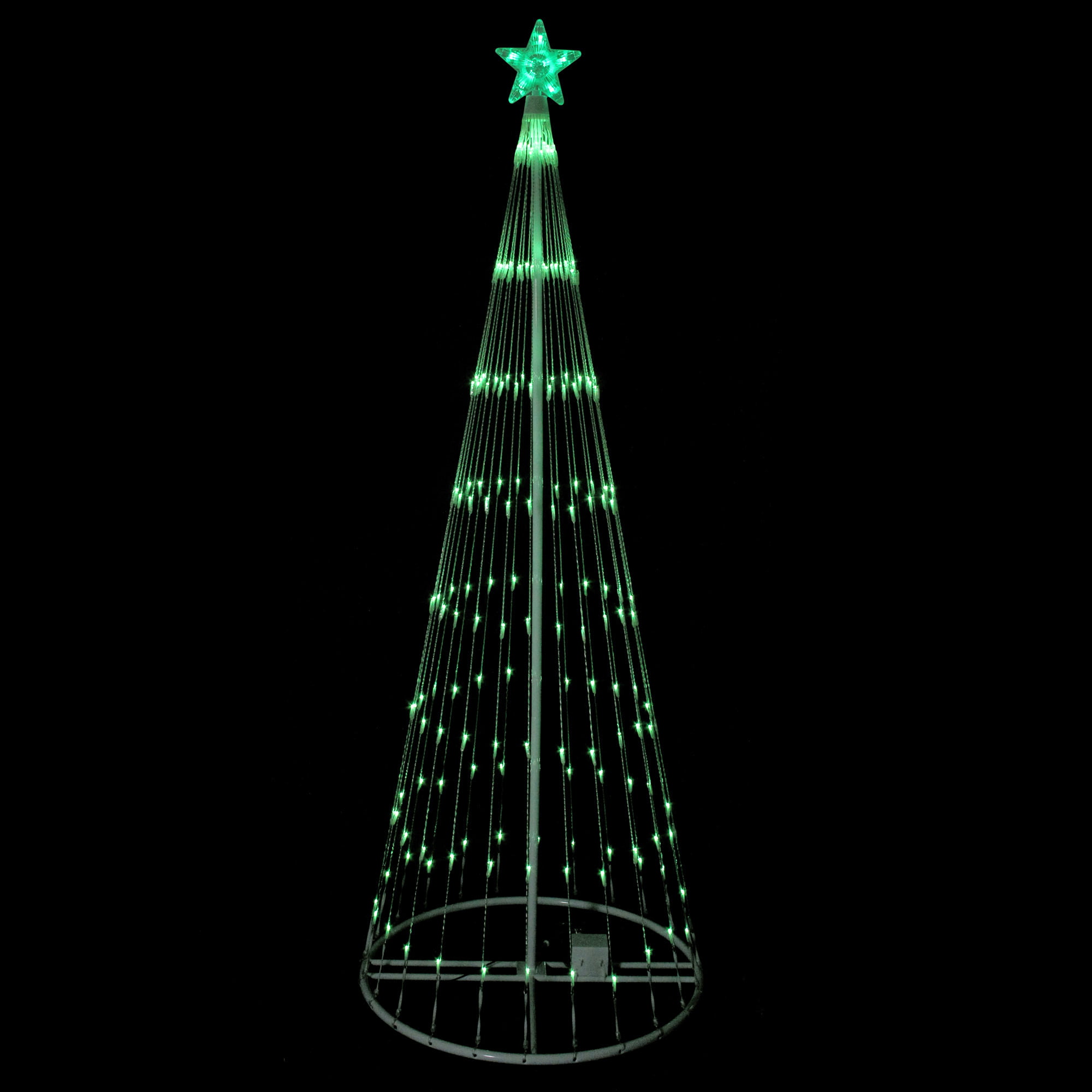 12' Green LED Lighted Show Cone Christmas Tree Outdoor Decoration - Walmart.com
