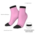 thumbnail image 6 of Pofeuu Pink Print 30cm Socks, Adult Running Hiking Socks for Youth and Adult, 6 of 7