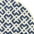 thumbnail image 5 of SAFAVIEH Chatham Jackson Geometric Wool Area Rug, Dark Blue/Ivory, 7' x 7' Round, 5 of 6