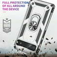 thumbnail image 2 of for Google Pixel 6A 6.1-inch Phone Case, Impact Resistant Metal Ring Magnetic Support Kickstand Drop Protector Cover for Google Pixel 6A 6.1-inch,Silver,For Google Pixel 6A, 2 of 15