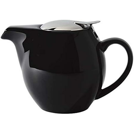 

Ruszr TPCV16BL Teapot Ceramic 16 oz Oval Black
