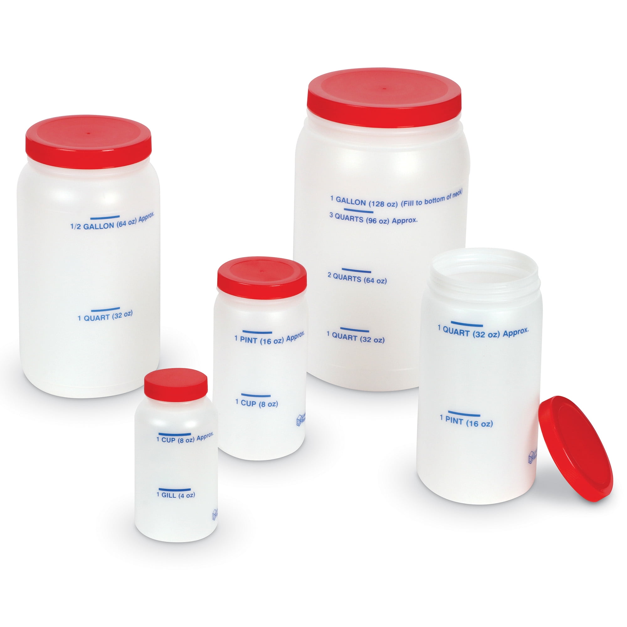 Learning Resources Measuring Jars, Science Classroom Supplies, Set of 5, Ages 5, 6, 7+