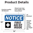 thumbnail image 2 of (2 Pack) First Aid Kit Inside Sign, 2 of 7