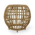 thumbnail image 3 of Noble House Ottawa Outdoor Faux Wicker / Rattan Side Table in Light Brown, 3 of 8