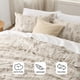 thumbnail image 3 of Juego de edredón Bedsure King con estampado floral beige, 3 piezas, 3 of 8