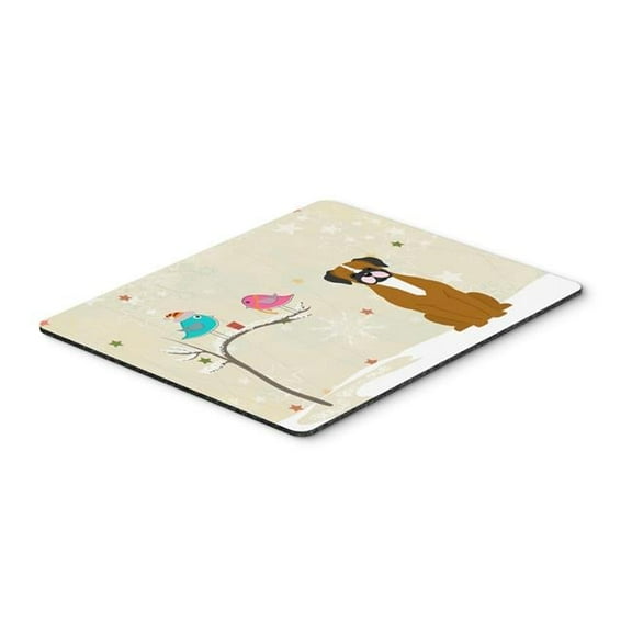 Carolines Treasures  Christmas Presents Between Friends Flashy Fawn Boxer Mouse Pad - Hot Pad or Trivet