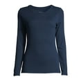 thumbnail image 4 of Time and Tru Women's Long Sleeve Rib T-Shirt, 4 of 6