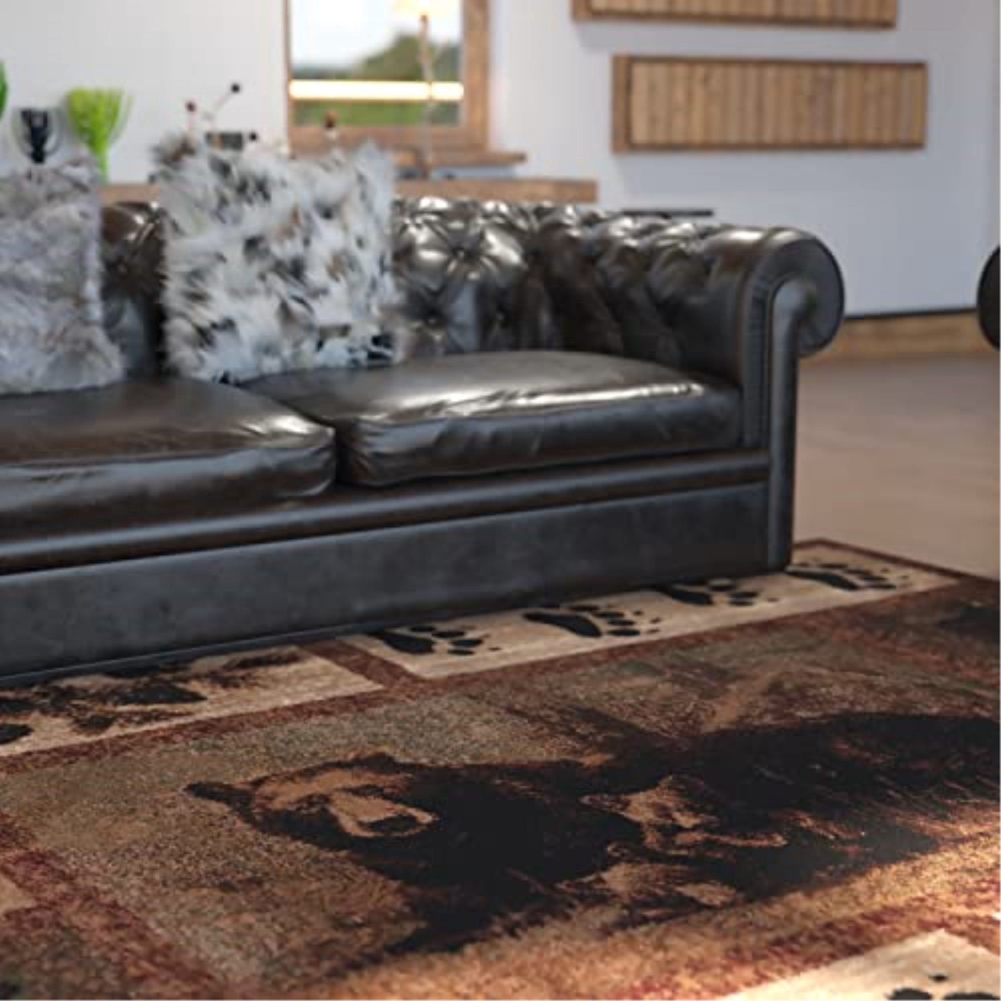 Flash Furniture Vassa Rectangular Rustic Brown Area Rug, 8' x 10'