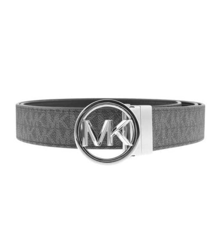 Michael Kors Mens Reversible Belts Black (Medium) MK Signature