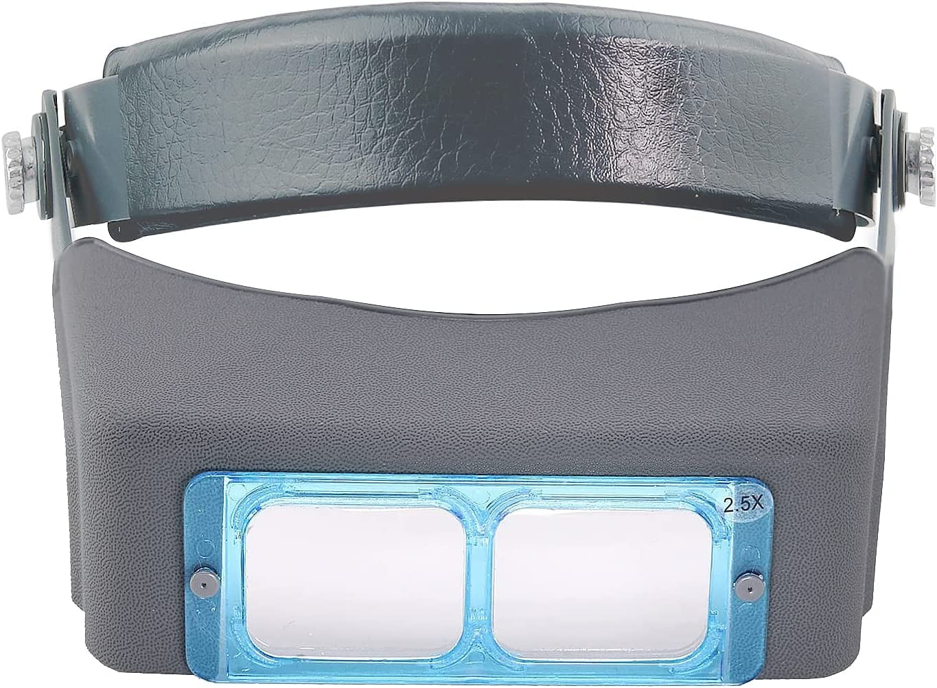 Headband Magnifier,Double Lens Head Mounted Reading Magnifier,Jewelry Visor Opitcal Glass Binocular Magnifier