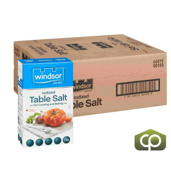 Windsor Salt Table Slim Pack - 1kg box (2.2 lbs) (24/Case) - Canadian Made