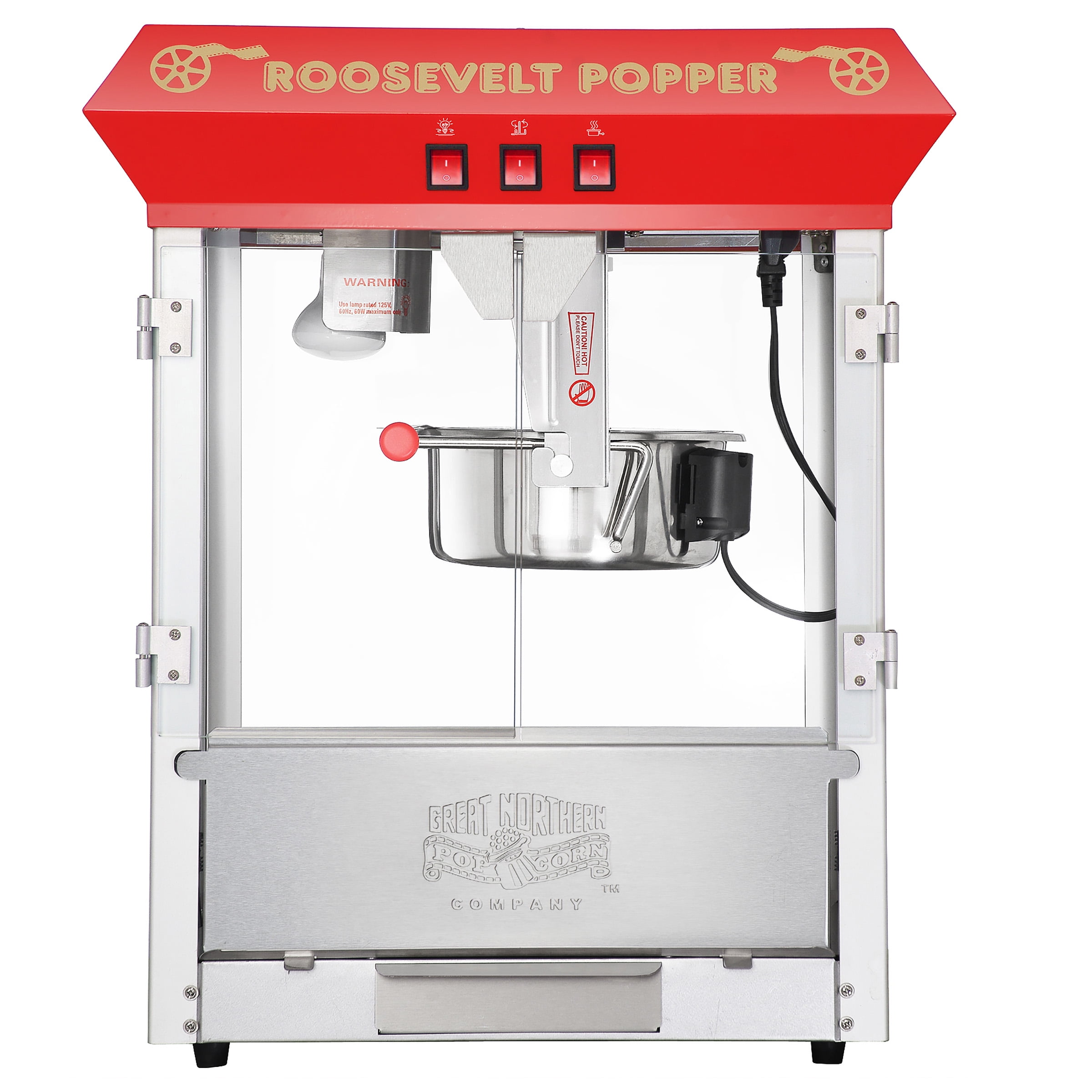Great Northern Popcorn 8 oz. Vintage Good Time Popcorn Popper Machine – Red