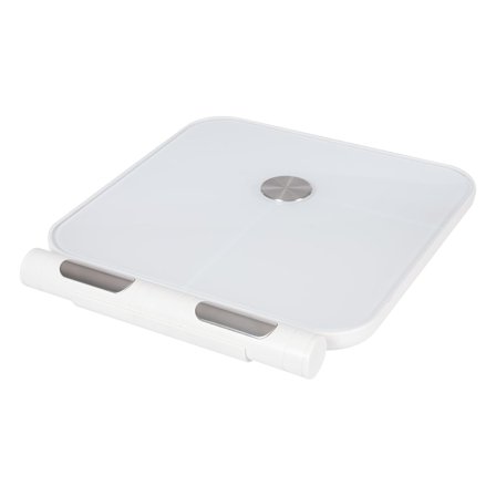 Modern Intelligent Electronic Scale 8 Eletrode Body Scale, Tempered Glass Digital Body Weight Bathroom Scale for Adults and Kids & Seniors - White