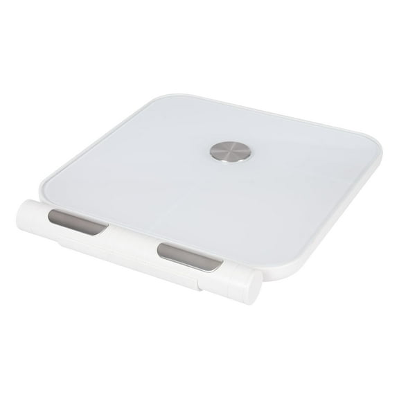 Modern Intelligent Electronic Scale 8 Eletrode Body Scale, Tempered Glass Digital Body Weight Bathroom Scale for Adults and Kids & Seniors - White