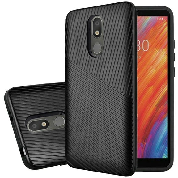 GSA Textured Embossed Lines Case for LG Aristo 4 Plus - Black
