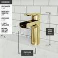 thumbnail image 3 of VIGO Ileana Single Handle Single-Hole Bathroom Faucet in Matte Brushed Gold, 3 of 11