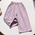 thumbnail image 5 of Amidoa Girls 2 Piece Outfits Summer Clothes Short Sleeve Cotton T-Shirt and Casual Shorts Kids Clothing Sets Purple Size 8, 5 of 5