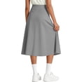 thumbnail image 6 of Twczz Girls Flowy Skirts- Cute Elastic Waist Stretch Casual Summer Kids School Uniforms Gray Size 8, 6 of 8