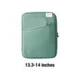 thumbnail image 3 of Sonducket Funda para tableta, bolsa para ordenador portátil, bolso para ordenador, almacenamiento para teclado, cierre de cremallera, Envolturas para manijas de equipaje Verde 13.3-14 pulgadas, 3 of 6