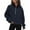 Blue, variant on Sweatshirt for Women Hoodies Winter Soft Zip Neck Long Sleeve Cap One Shoulder Zipper Solid Color Pullover Waffle Knit Sweatshirts Sweatshirt(Grey,XXL)