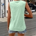thumbnail image 4 of Tank Tops for Women Summer V Neck T Shirts Trendy Sleeveless Basic Tees, Mint Green L, 4 of 4